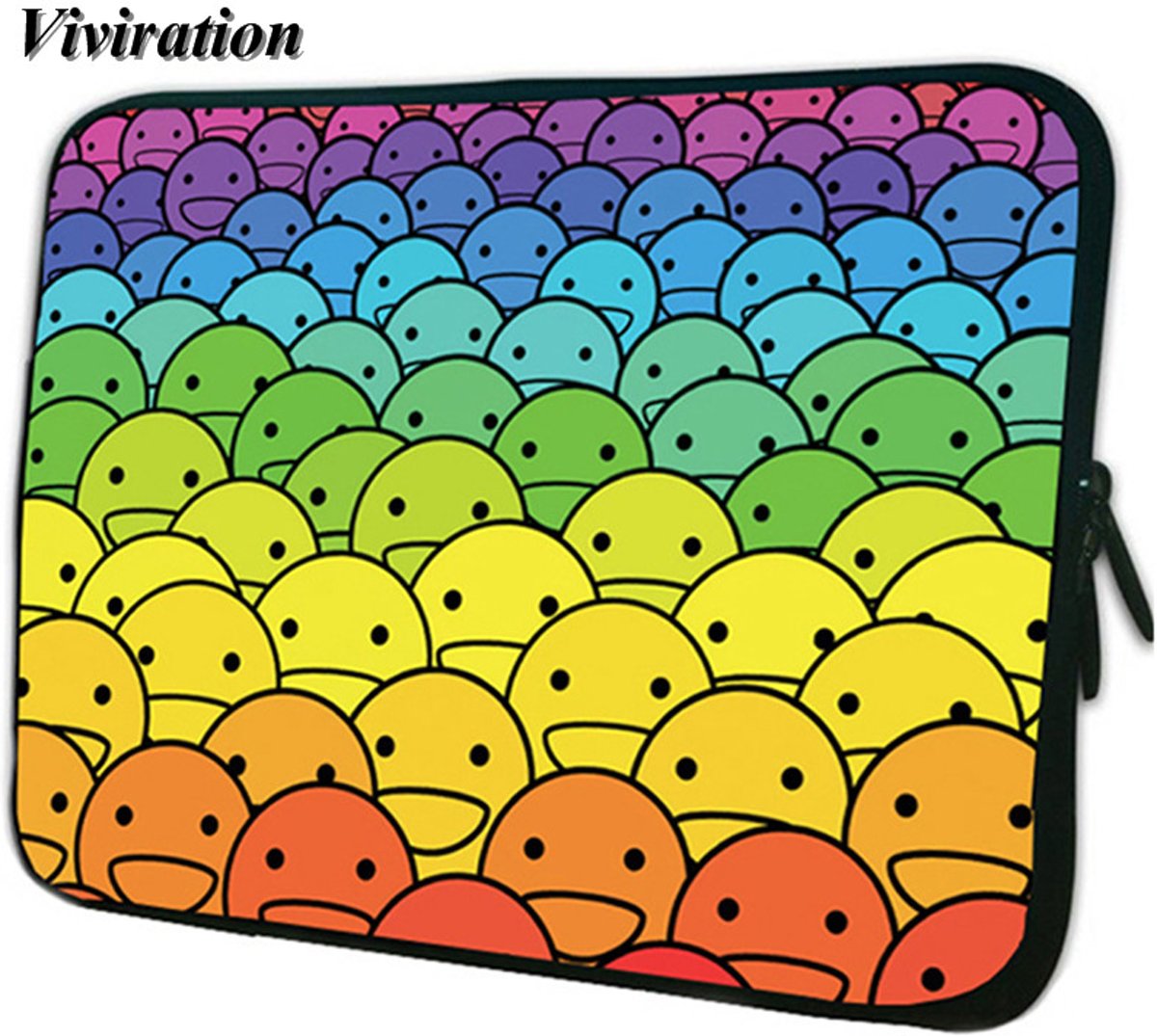 Laptophoes met Print | 13 inch | Multicolor Smileys | Laptop Accessoires